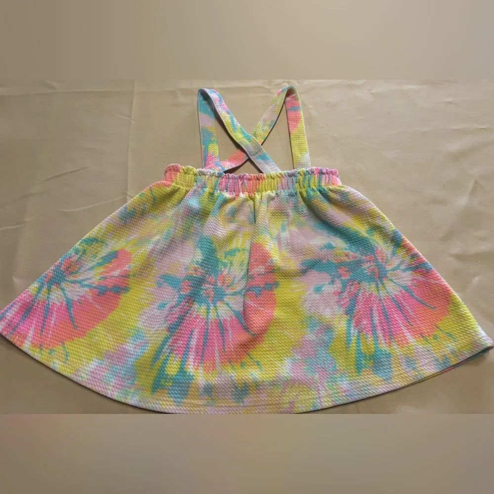 Lot of 3‎ - Girl Dresses Sz 5T Pink Floral Flowy Casual Tie Dye Lounge School